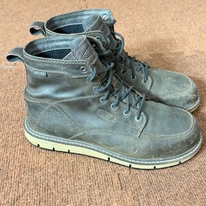KEEN Utility San Jose 6 Waterproof Work Boots Mens 11 EE Wide Leather Brown EH